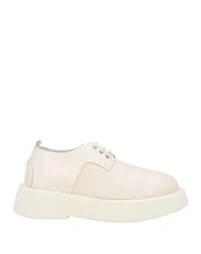 Marsèll Man Lace-up Shoes Pastel Yellow Size 9 Calfskin