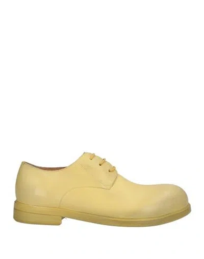 Marsèll Man Lace-up Shoes Lime Green Size 9 Calfskin