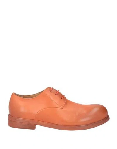 Marsèll Man Lace-up Shoes Rust Size 9 Calfskin In Red