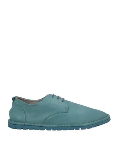 Marsèll Man Lace-up Shoes Turquoise Size 8 Calfskin In Blue