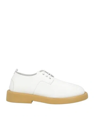Marsèll Man Lace-up Shoes White Size 9 Calfskin