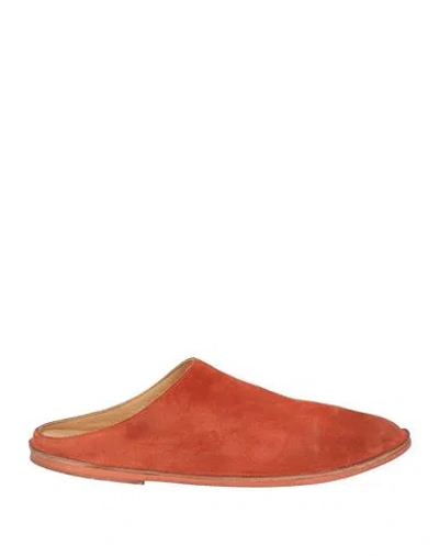 Marsèll Man Mules & Clogs Rust Size 9 Leather In Red