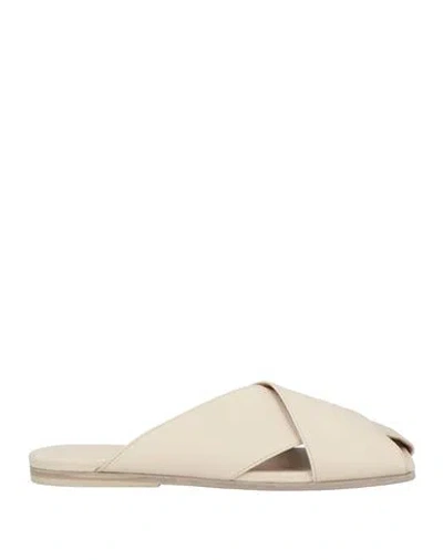 Marsèll Man Sandals Ivory Size 9 Leather In White