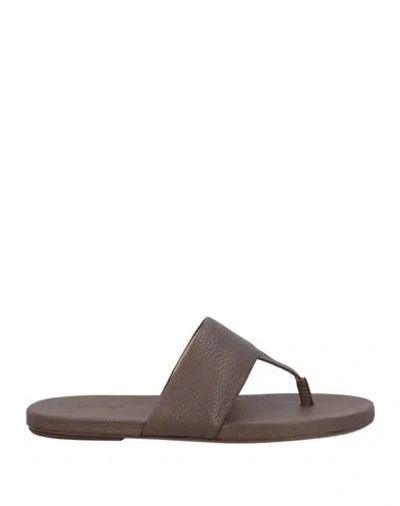 Marsèll Man Thong Sandal Chocolate Brown Size 9 Leather