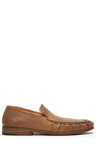 Marsèll Almond-toe Leather Loafers In Brown