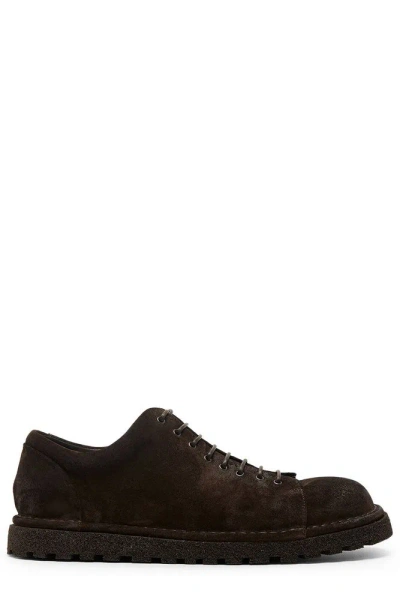 Marsèll Pallottola Pomice Suede Derby Shoes In Brown
