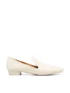 Marsèll Almond Toe Block Heel Loafer In White