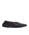 Marsèll Pointed Toe Leather Flat Shoes In Black