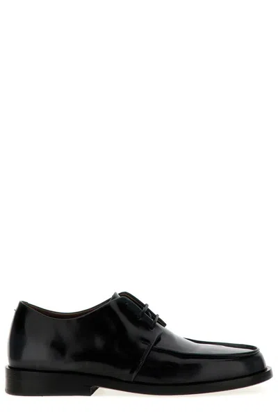 Marsèll Lace-up Leather Sole Round Toe Shoes In Black