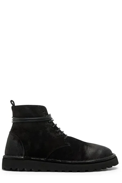 Marsèll Sancrispa Alta Pomice Lace Up Ankle Boots In Black