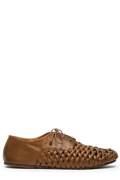 Marsèll Steccoblocco Leather Derby Shoes In Brown