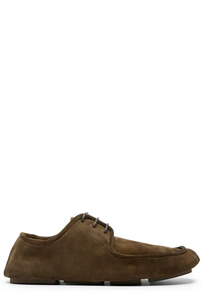 Marsèll Toddone Suede Derby Shoes In Brown