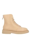 Marsèll Woman Ankle Boots Beige Size 8 Calfskin