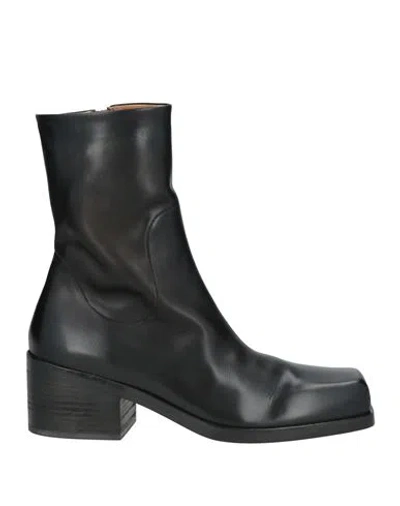 MARSÈLL MARSÈLL WOMAN ANKLE BOOTS BLACK SIZE 6 CALFSKIN