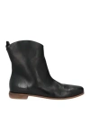 Marsèll Woman Ankle Boots Black Size 8 Calfskin In Black