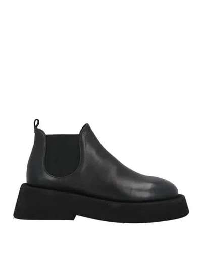 Marsèll Woman Ankle Boots Black Size 8.5 Calfskin