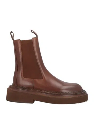 Marsèll Woman Ankle Boots Brown Size 7 Leather