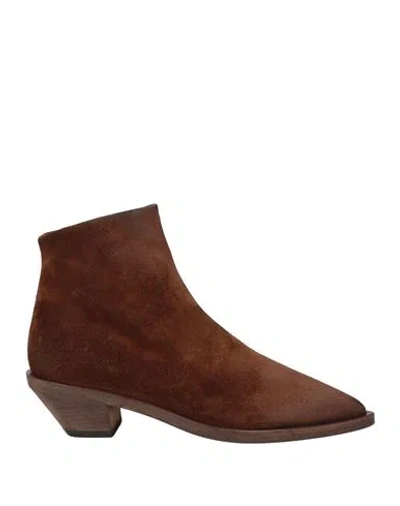 Marsèll Woman Ankle Boots Brown Size 8 Leather