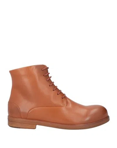 Marsèll Woman Ankle Boots Tan Size 8 Calfskin In Beige
