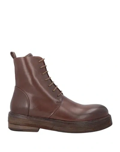 Marsèll Woman Ankle Boots Chocolate Brown Size 7 Calfskin