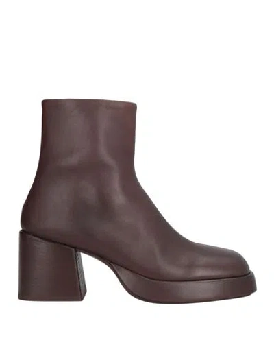 Marsèll Woman Ankle Boots Chocolate Brown Size 7 Soft Leather
