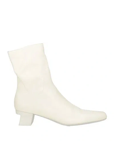 Marsèll Woman Ankle Boots Off White Size 8 Leather