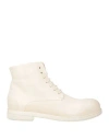 Marsèll Woman Ankle Boots Off White Size 8.5 Calfskin