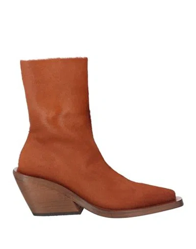 Marsèll Woman Ankle Boots Tan Size 8 Leather In Brown