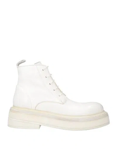 Marsèll Woman Ankle Boots White Size 10 Leather