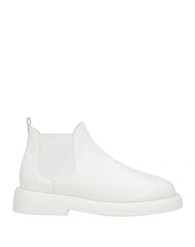 Marsèll Woman Ankle Boots White Size 8 Calfskin
