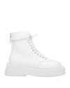 Marsèll Woman Ankle Boots White Size 8 Calfskin In White