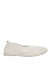 Marsèll Woman Ballet Flats Light Grey Size 7.5 Leather In Grey