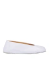 Marsèll Woman Ballet Flats White Size 7.5 Soft Leather In Purple