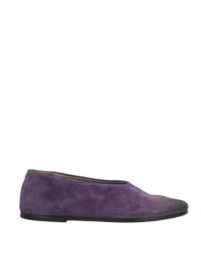 Marsèll Woman Ballet Flats Purple Size 8 Leather