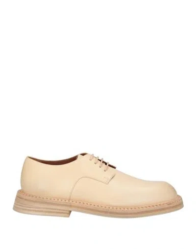 Marsèll Woman Lace-up Shoes Beige Size 9 Calfskin