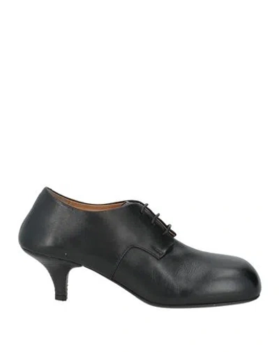 Marsèll Woman Lace-up Shoes Black Size 7 Leather