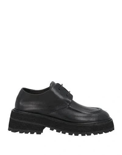 Marsèll Woman Lace-up Shoes Black Size 8 Leather