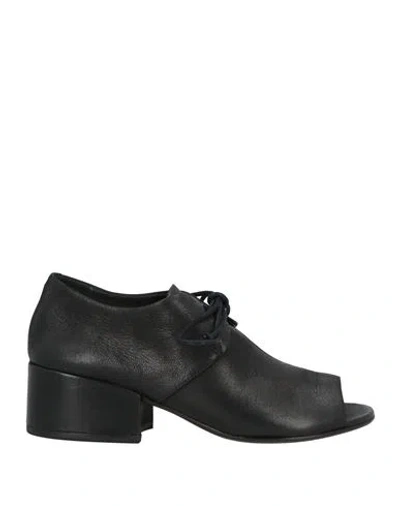Marsèll Woman Lace-up Shoes Black Size 8 Leather