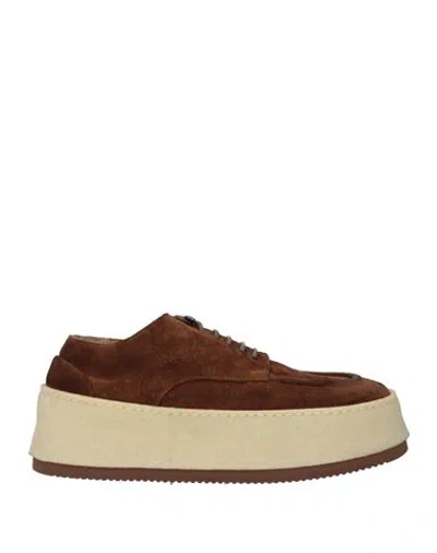 Marsèll Woman Lace-up Shoes Brown Size 7 Leather