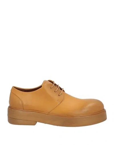 Marsèll Woman Lace-up Shoes Marigold Size 6 Calfskin In Yellow