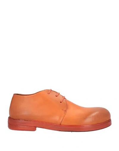 Marsèll Woman Lace-up Shoes Orange Size 8 Leather In Orange