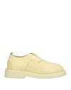 Marsèll Woman Lace-up Shoes Pastel Yellow Size 8 Calfskin In Yellow