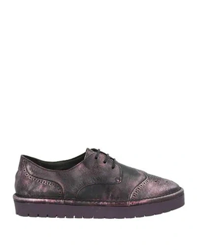 Marsèll Woman Lace-up Shoes Purple Size 6 Leather