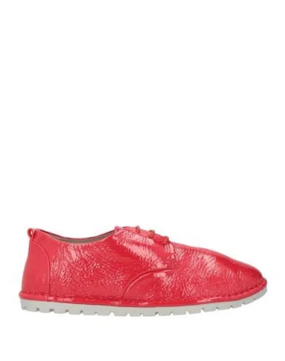Marsèll Woman Lace-up Shoes Red Size 8 Leather