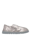 Marsèll Woman Lace-up Shoes Silver Size 8 Calfskin In Silver