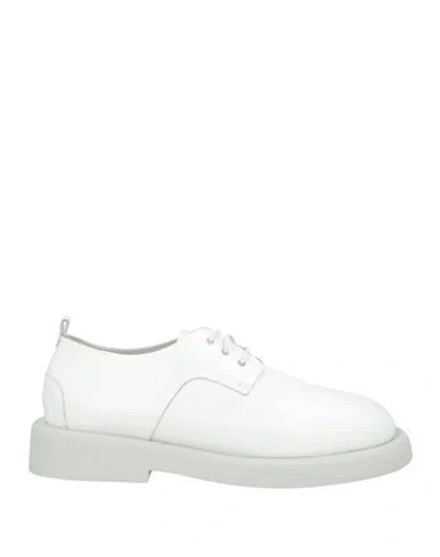 Marsèll Woman Lace-up Shoes White Size 8 Calfskin
