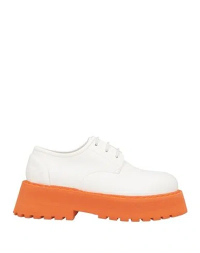 Marsèll Woman Lace-up Shoes White Size 6 Calfskin