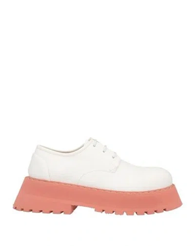 Marsèll Woman Lace-up Shoes White Size 8 Leather