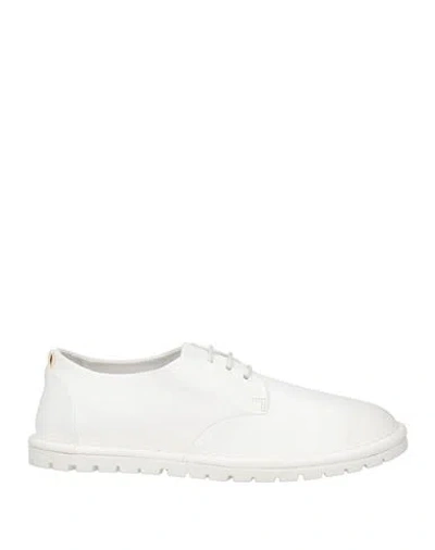MARSÈLL MARSÈLL WOMAN LACE-UP SHOES WHITE SIZE 11 LEATHER