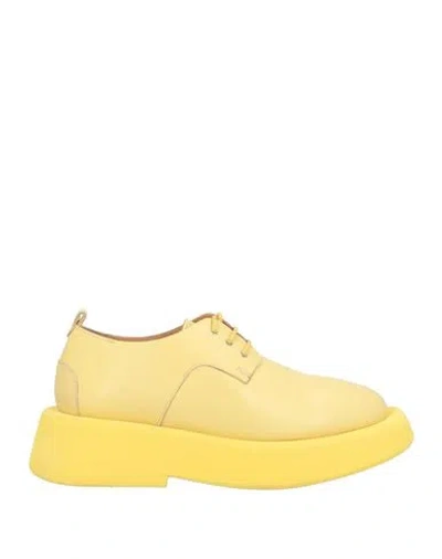 Marsèll Woman Lace-up Shoes Yellow Size 8 Calfskin